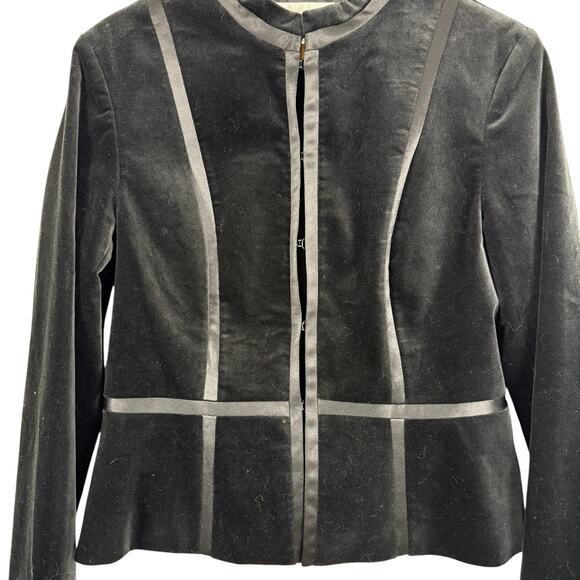 Y2K Nine West Jacket Women Medium Velvet Whimsigoth Grunge Witchy Steampunk Vamp - Picture 2 of 7